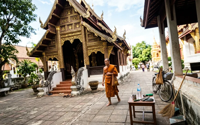 The ornate viharn of Wat Phra Singh