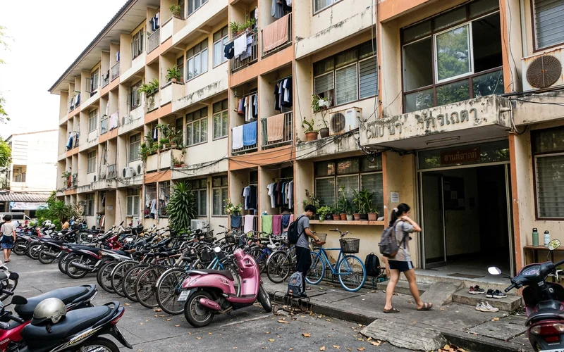 A student apartment block near Chiang Mai University